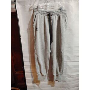 Under armour men's sweat pants size lg gray cuff hem pockets
